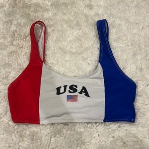 USA Flag Bikini Top